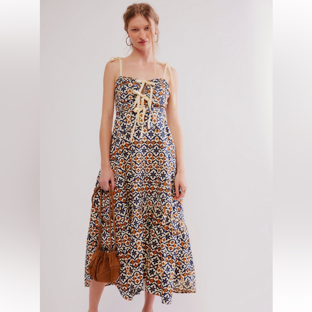 Free People Palma Printed Midi Dress
